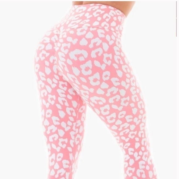 Ryderwear Instinct Scrunch Bum Leggings Pink Leopard Size Small - Picture 3 of 11